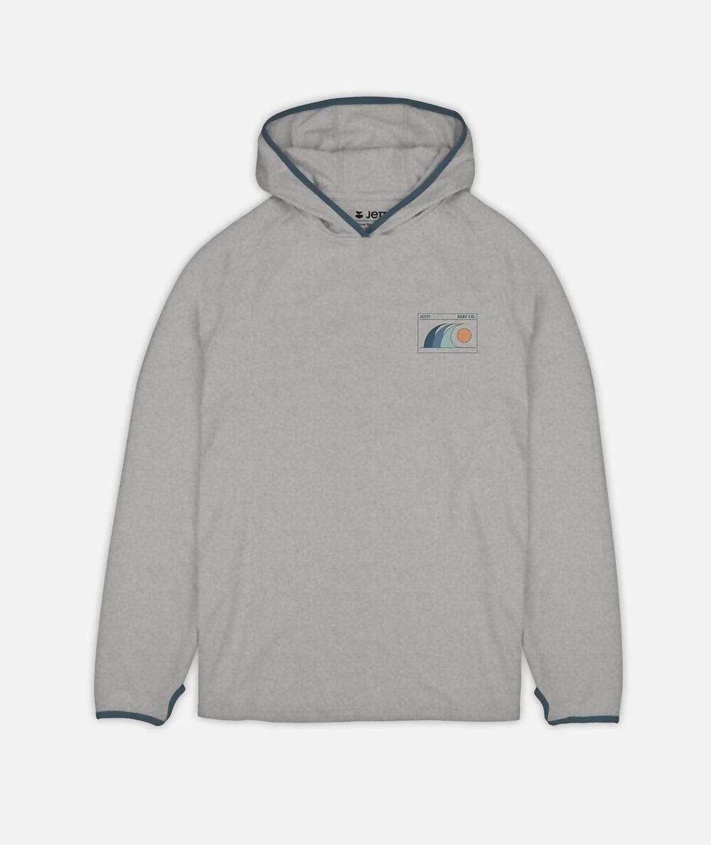 NEW JETTY men's mahi uv tech hoodie in grey